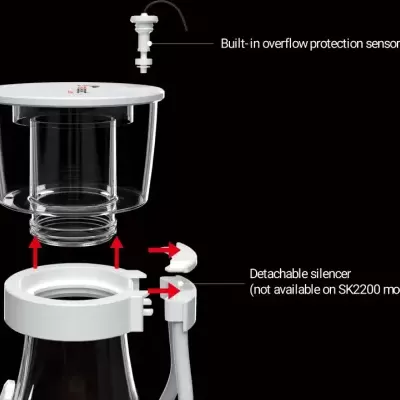 Dispositivo técnico transparente com sensor de proteção e silenciador destacável