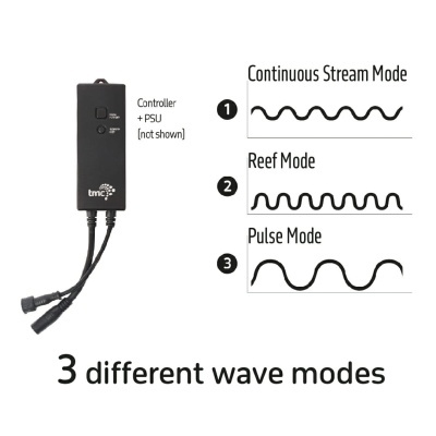 Controlador preto com modos de ondas diferentes para funcionamento
