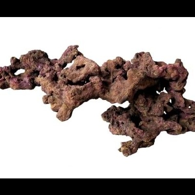 Rochedo artificial para aquário castanho com textura rugosa