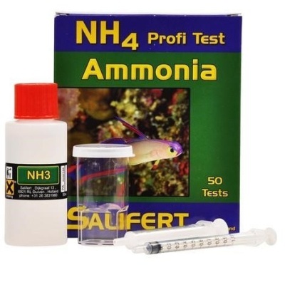 Teste Amónia NH4 Profi Test Salifert com frasco, recipiente e seringas