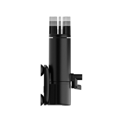 Dispositivo preto com ventosas e tubos transparentes