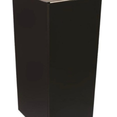 Caixa de embalagem preta retangular com tampa corrediça