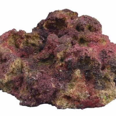 Rocha decorativa multicolorida para aquário com textura irregular