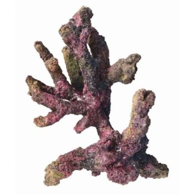 Objeto decorativo imitação coral colorido com textura rugosa