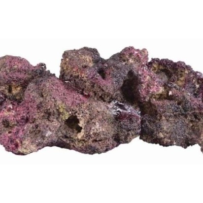 rocha decorativa de aquário castanha e púrpura com textura rugosa