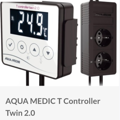 Controlador digital de temperatura AQUA MEDIC T Controller Twin 2.0 com display e tomadas
