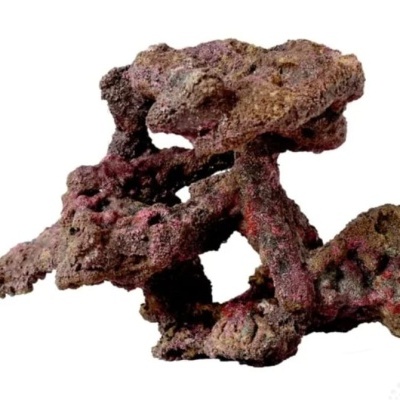 Formação rochosa artificial castanha avermelhada