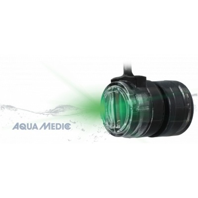 Projetor LED subaquático preto com luz verde da AQUA MEDIC