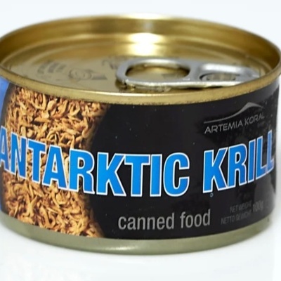 Lata de alimento enlatado Antarktic Krill