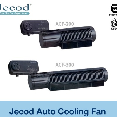 Ventiladores de arrefecimento automáticos Jecod ACF-200 e ACF-300 pretos