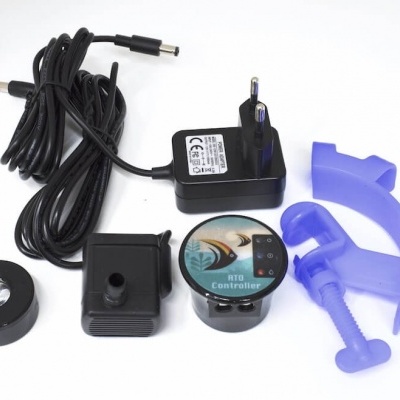 Kit controlador RTO para aquário com fonte de alimentação, bomba, controlador e suporte azul
