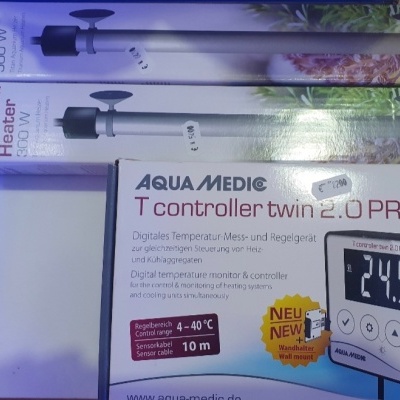 Aquecedores titanium para aquários Aqua Medic e controlador digital de temperatura