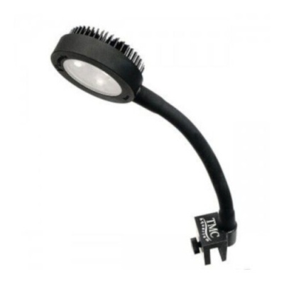 Luz circular de grau com base preta e texto TMC TUNZE