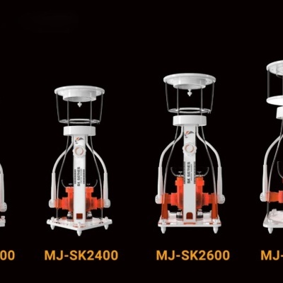 Bombas industriais série SK branco e laranja modelos MJ-SK2200 a MJ-SK2800.