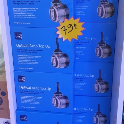 Caixas azuis com sensor Optical Auto Top Up, preço 79€