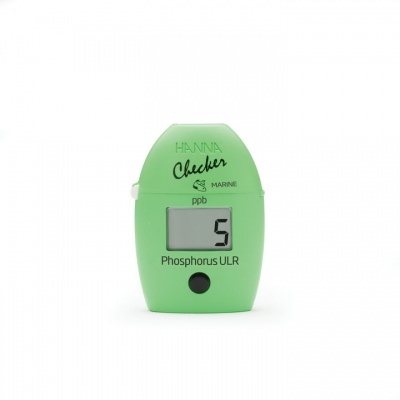 Dispositivo medidor digital verde claro para fosfato