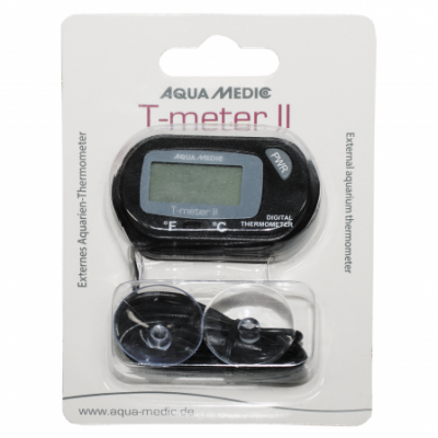 Termómetro digital Aqua Medic T-meter II com ventosas na embalagem branca