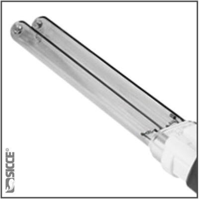 Resistência elétrica transparente com terminal branco para aquecimento