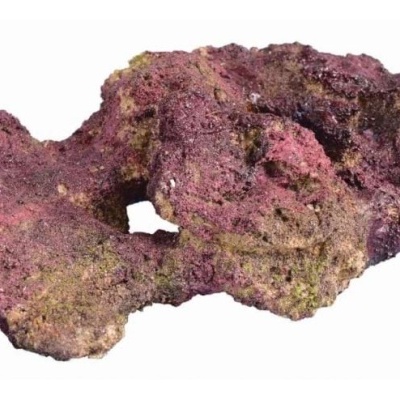 Rochoso artificial vermelho e castanho com textura rugosa