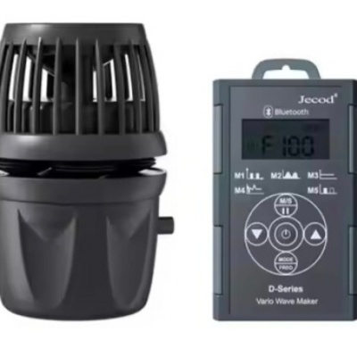 Dois dispositivos eletrónicos pretos, um cilíndrico aberto e outro retangular com ecrã e botões.