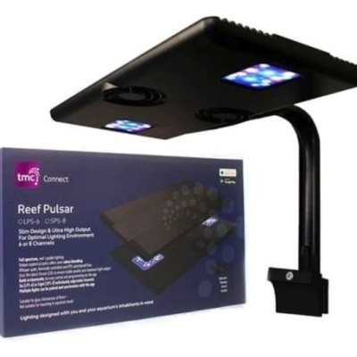 Luz LED preta para aquário com embalagem azul Reef Pulsar