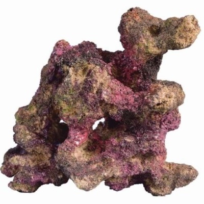 Rocha decorativa artificial para aquário com textura rugosa e várias cores