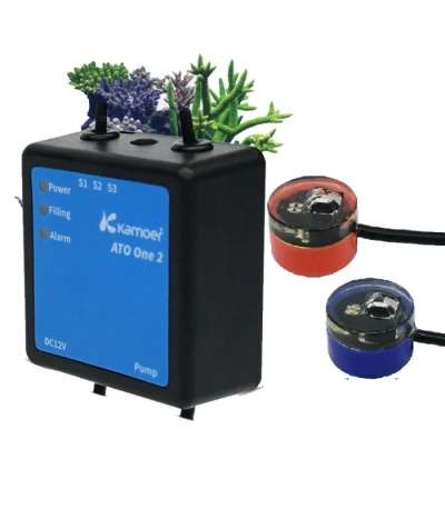 Dispositivo eletrônico Kamoer ATO One 2 com sensores vermelho e azul