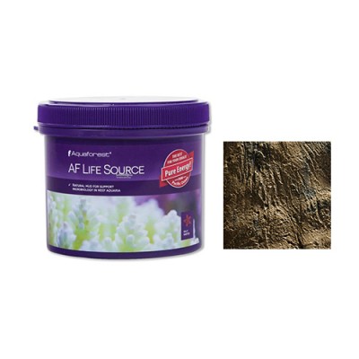 Frasco do produto AF LIFE SOURCE roxo com tampa e selo vermelho