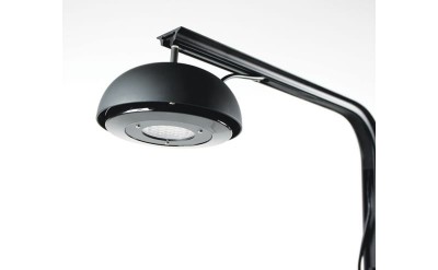 Candeeiro de teto moderno preto com luz LED circular
