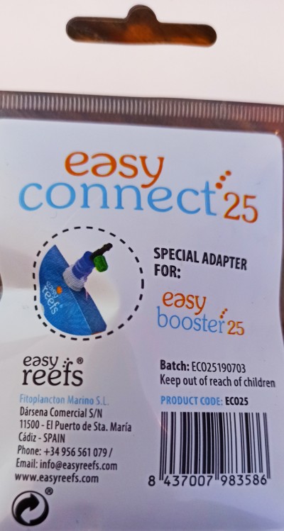 Embalagem de adaptador Easy Connect 25 da marca Easy Reefs