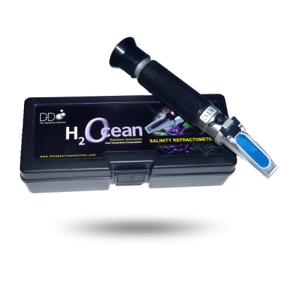 Refratómetro de salinidade H2Ocean com caixa preta