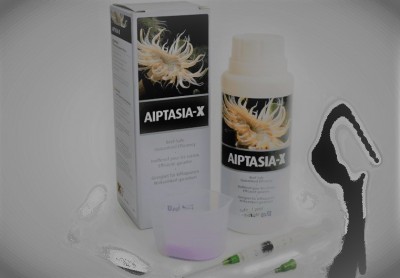 Produto AIPTASIA-X com embalagem branca, caixa e acessórios