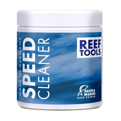 Frasco branco com rótulo azul de Speed Cleaner REEF TOOLS