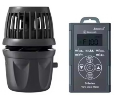 Dois dispositivos eletrónicos pretos, um cilíndrico aberto e outro retangular com ecrã e botões.