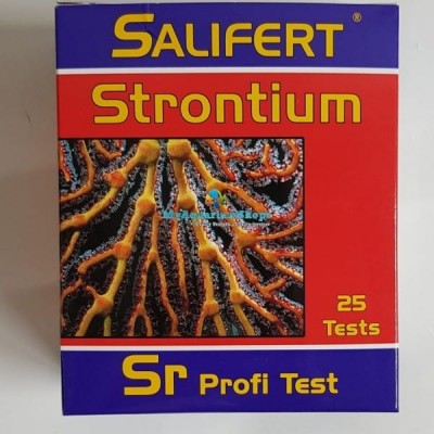 Caixa de kit de teste Salifert Strontium com 25 testes