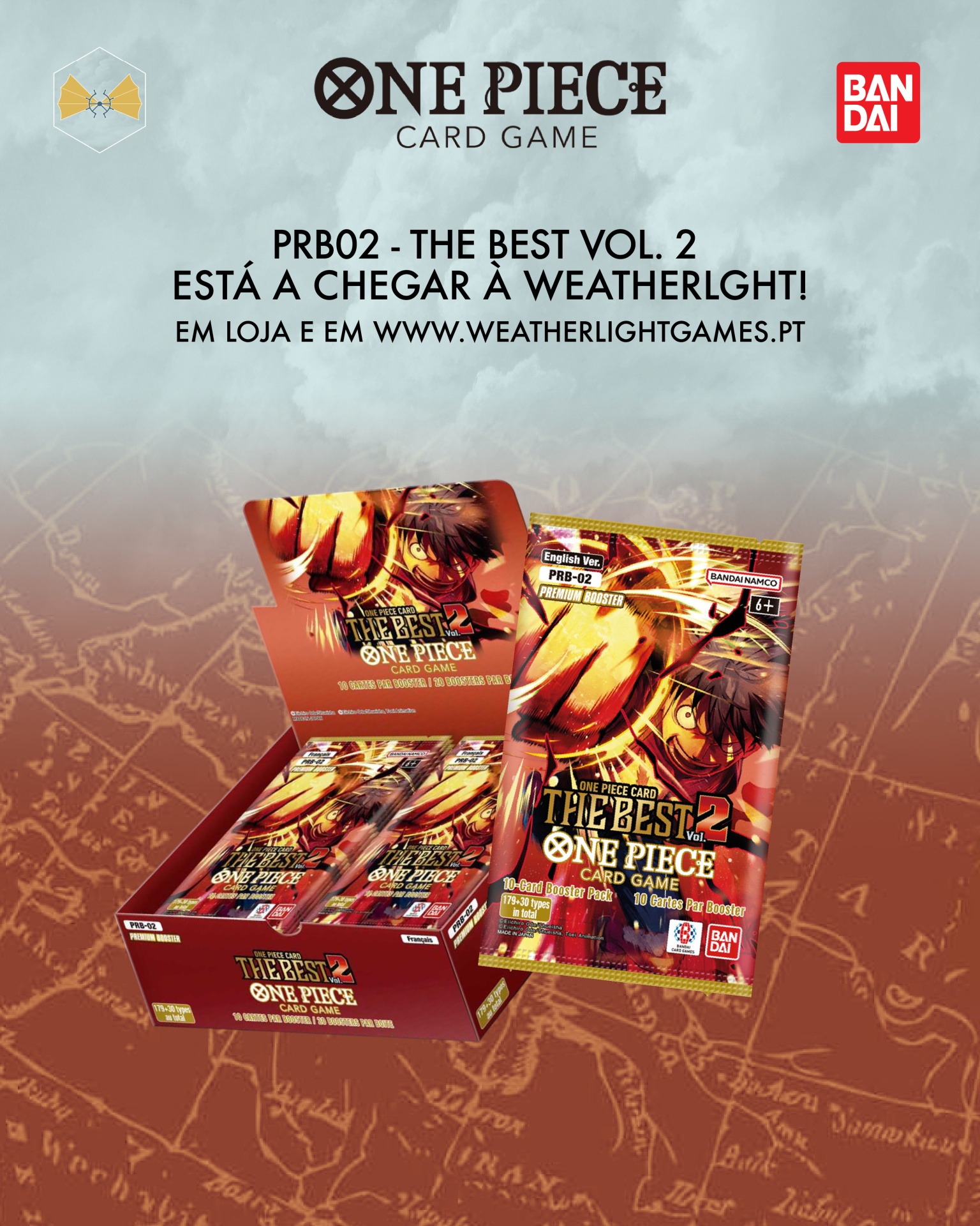 Pacotes de cartas do jogo One Piece Card Game edição PRB02 - The Best Vol. 2 da Bandai
