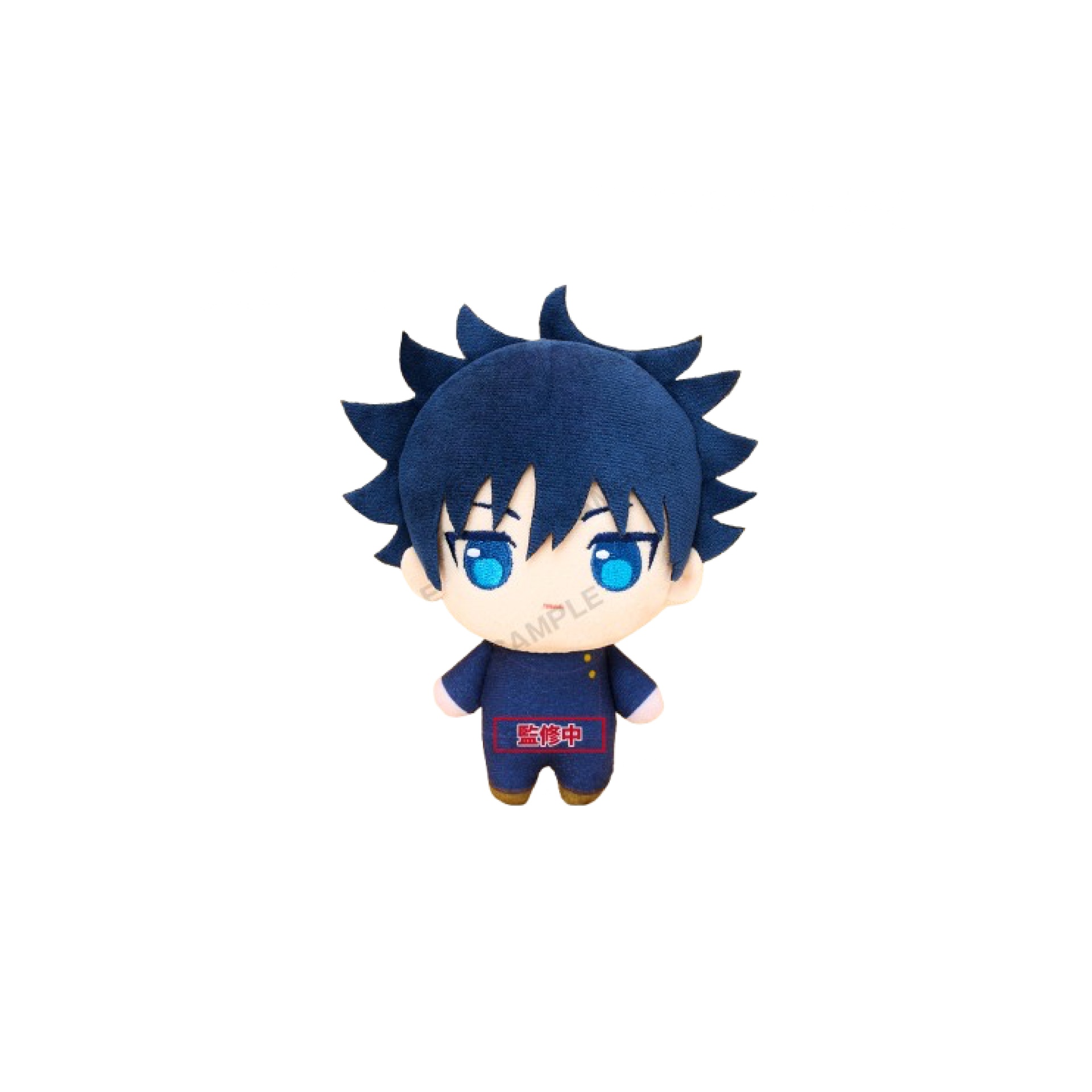 Plush Keychain - Jujutsu Kaisen - Puchish! - Megumi Fushiguro (12 cm) Boneco de peluche com cabelo azul escuro e uniforme azul