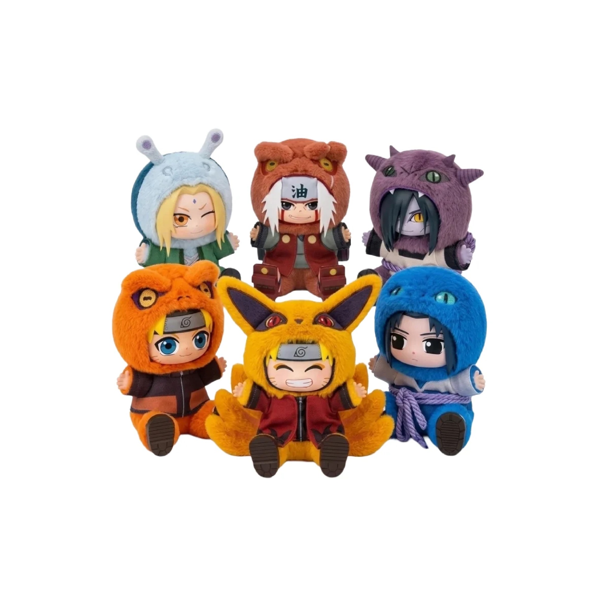 Mini Figura Eaki - Naruto Shippuden - Vinyl Face Plush - Cute Beasts (15 cm) Bonecos de pelúcia de personagens de anime com roupas coloridas e detalhes distintos