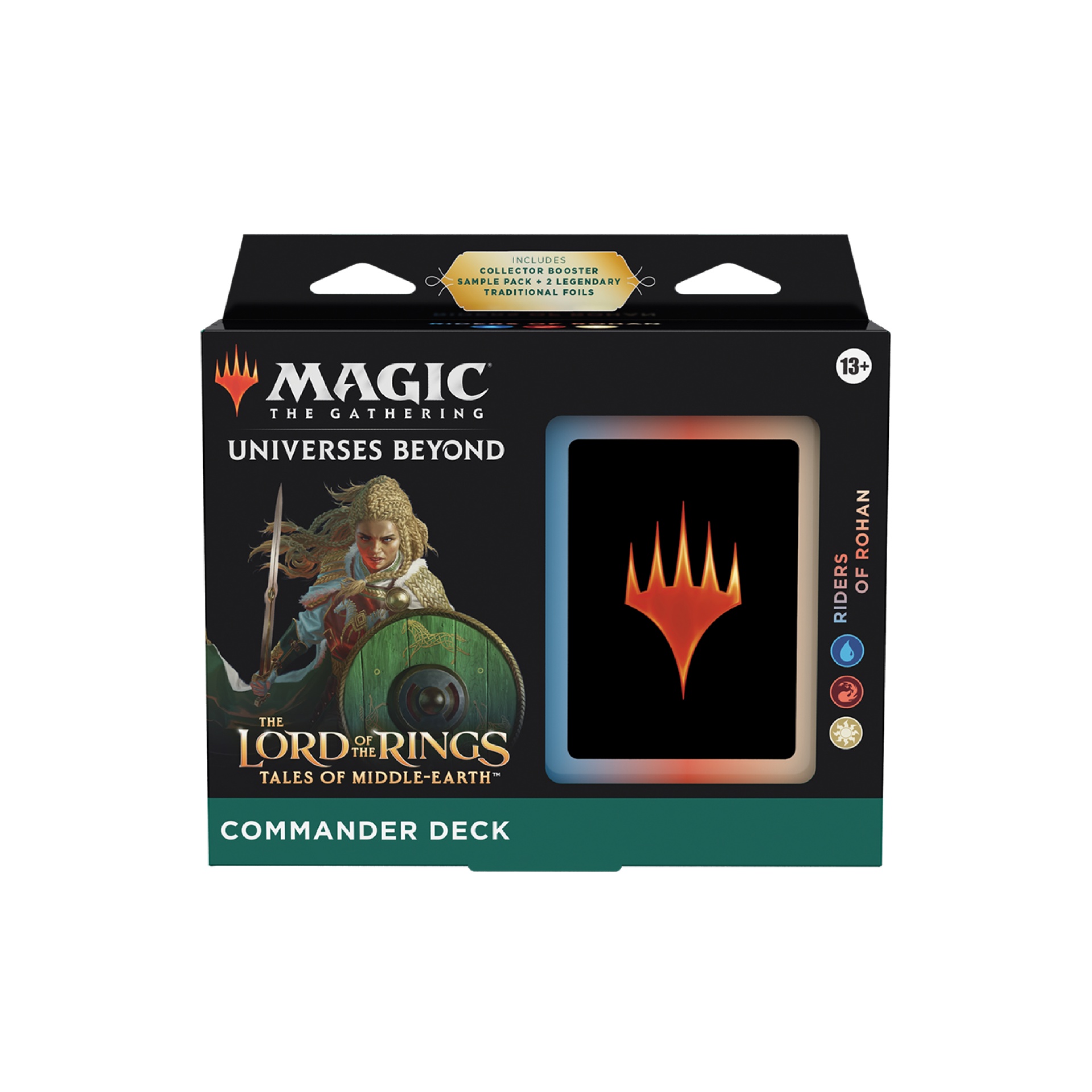 Magic: The Gathering - The Lord of the Rings: Tales of Middle-earth - Commander Deck - Riders of Rohan Caixa do deck Commander Magic The Gathering Universes Beyond The Lord of the Rings