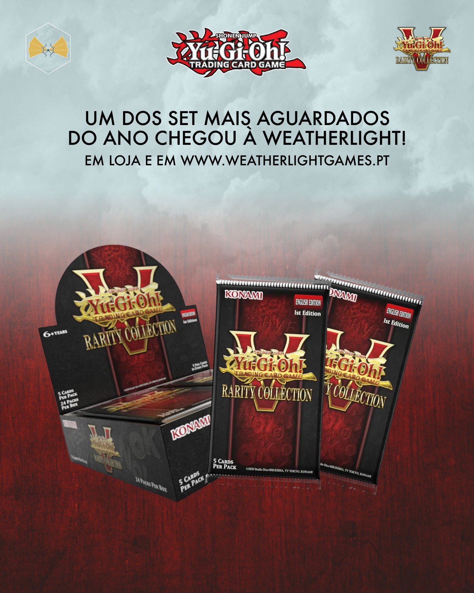 Pacotes e caixa do jogo de cartas Yu-Gi-Oh! Rarity Collection