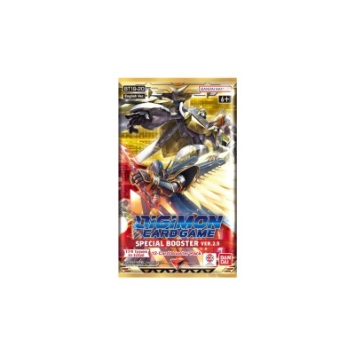 Pacote de cartas Digimon Card Game Special Booster Ver. 2.5 com personagens Digimon