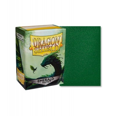 Sleeves para cartas Dragon Shield Emerald Matte em verde esmeralda fosco