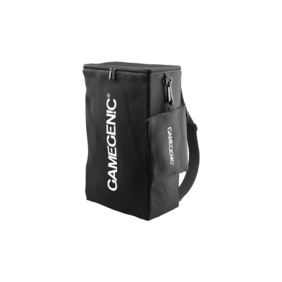 Mochila preta com logótipo branco GAMEGENIC