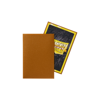 Cartas de jogo Dragon Shield com verso cor de bronze e frente preta e amarela