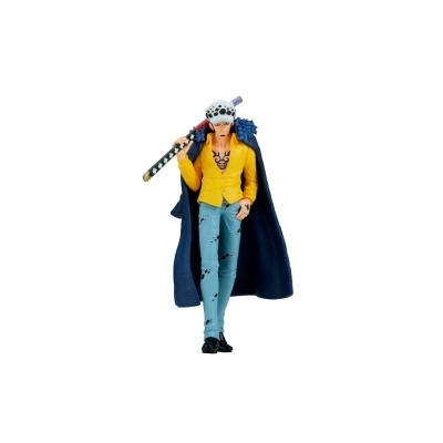 Figura de ação de personagem com casaco amarelo e chapéu branco.