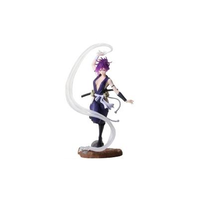 Figura colecionável de personagem anime com efeito translúcido branco