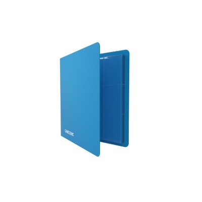 Organizador de cartão azul com várias divisórias transparentes