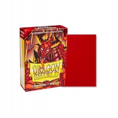 Caixa de protetores de cartas Dragon Shield Crimson Matte vermelho escuro fosco