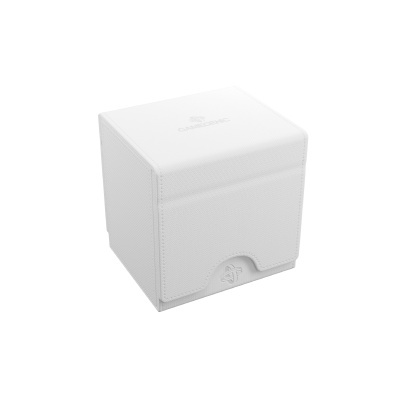 Caixa cúbica branca de couro com logotipo CHRONOSWISS