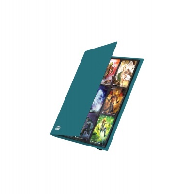 Estojo verde azul com cartas fantásticas